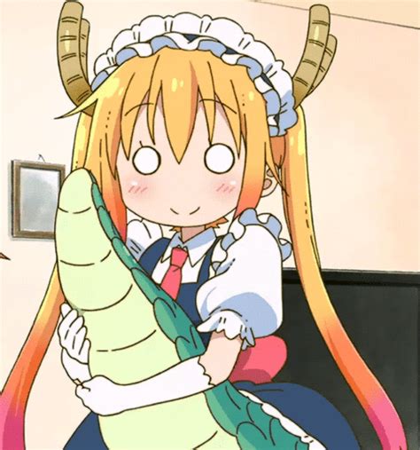 Tohru Holding Up Her Tail Miss Kobayashis Dragon Maid Miss