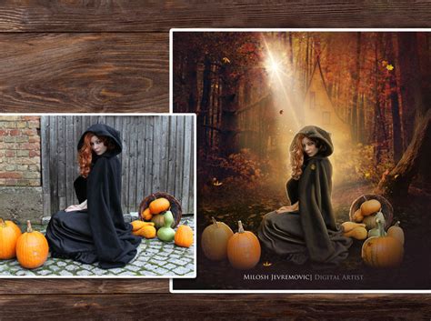 Halloween Magic Before And After By Miloshjevremovic On Deviantart