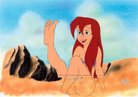 Rule 34 Ariel Bottomless Disney Disney Princess Leg Leg Up Legs Official Art Red Hair Rocks