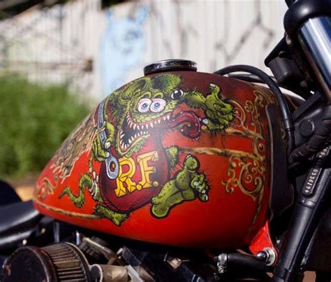 Rat Fink Custom Paint Motorcycle Motorcycle Tank Rat Bike