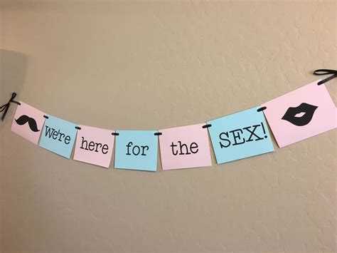 Were Here For The Sex Banner Gender Reveal Banner Etsy
