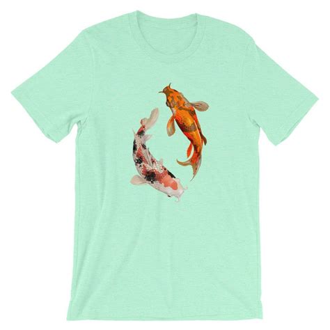 Koi Fish Yin Yang Short Sleeve Unisex T Shirt Etsy