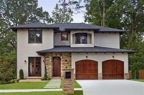 Some of today's most striking homes feature stucco exteriors, as this beloved finishing plaster creates a smooth, sleek look and can be painted to best suit the feel of the house. A new Mediterranean inspired home in Atlanta's Virginia ...