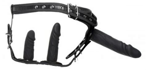 Double Penetration Strap On Harness Dildo Sex Toy Women Lesbian Pegging