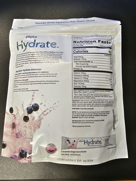 Plexus Hydrate Natural Blueberry Acai