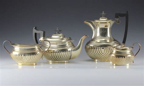 4pc Set Viners Sheffield Epns Silverplate Service Coffee And Tea Pot