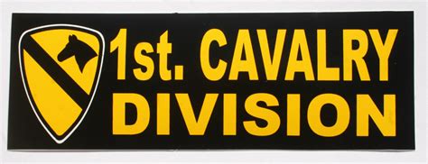 1st Cavalry Division Bumper Sticker Zap Pin Up Fort Hood Cav Made In Us