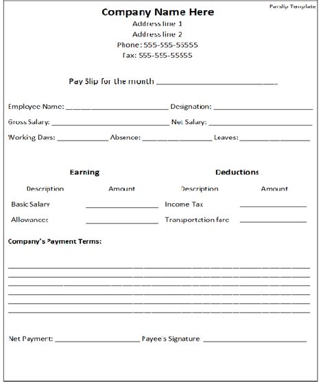 Pay stub template exceltemplate net by exceltemplate.net. 10+ Payslip Formats Word and Excel - Free Sample Templates