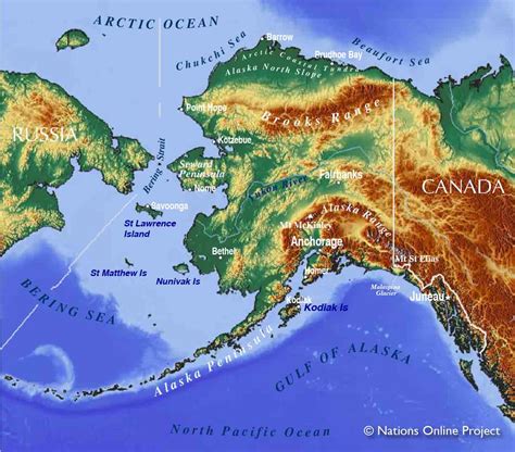Alaska Kaart Amerika Vogels