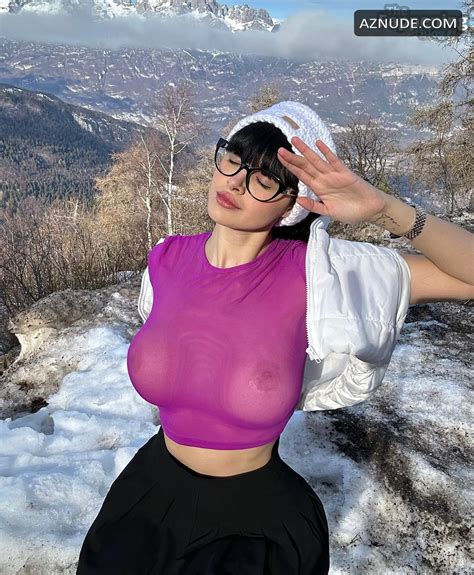 Vismara Martina Sexy Photos Flaunting Her Big Boobs Wearing A Hot See Through Top Aznude