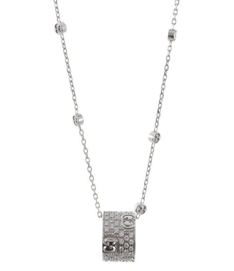 Gucci Diamond Necklace In 18ct White Gold Necklacechain Jewellery