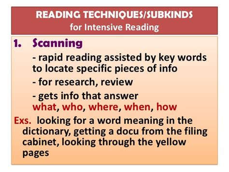 Kinds Of Reading