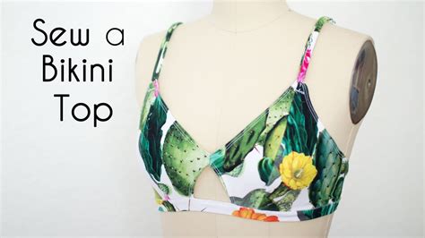 Learn To Sew A Bikini Top Using A Free Bra Pattern Youtube