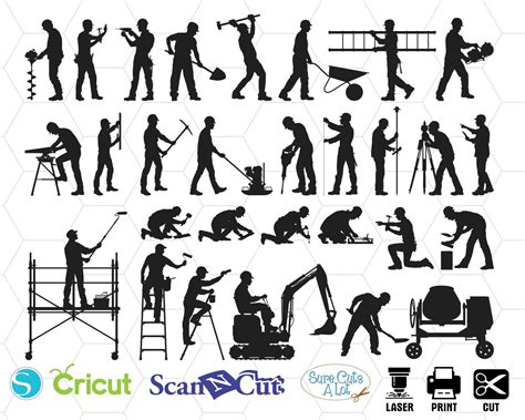 Silhouette Svg Silhouette Studio Whole Image Ironworkers