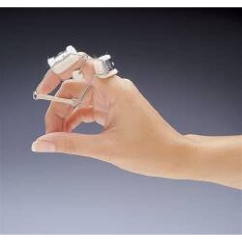 Dynamic Finger Splint Reverse Finger Knuckle Bender Steel Felt White Small