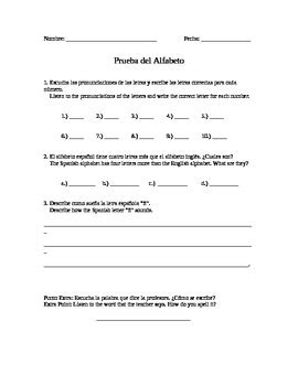 Each individual letter can have up to 4 distinct forms, namely, initial, median, . Spanish Alphabet Quiz by Lauren Dixon | Teachers Pay Teachers