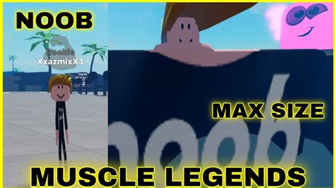 Noob To Pro I Got The Maximum Size In Muscle Legends Bodybuilding