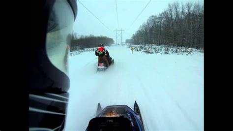 Snowmobiling On Wi Trails Gopro Hero 3 Youtube
