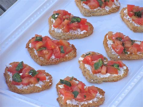 Valentines Day Appetizer Bruschetta Hearts Jolly Tomato Recipe