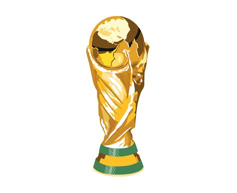 Trophy Mondial Fifa World Cup Football Gold Symbol Champion Vector Abstract Design Illustration