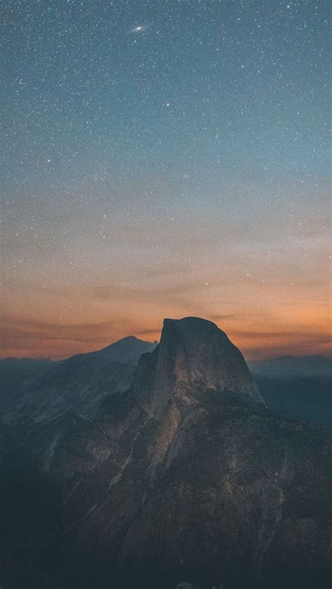 Free Download Half Dome Yosemite Valley Starry Night Sky 720x1280