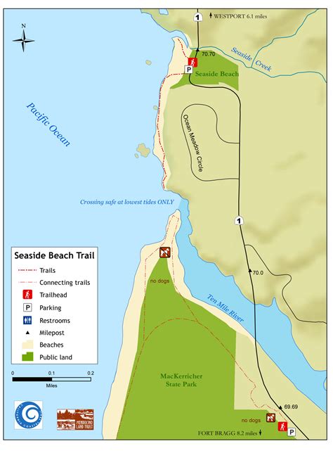 Seaside Beach Northern Coastal Trails Mendocino Land Trust 2019