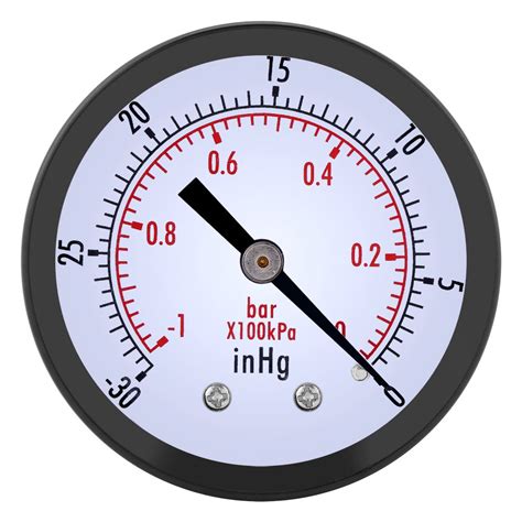 0~ 30inhg 0~ 1bar Vacuum Pressure Gauge 50mm Dial Pressure Meter