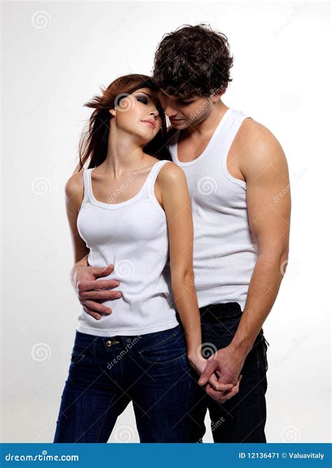 Two Beautiful Lovers Stock Image Image Of Casual Flirting 12136471