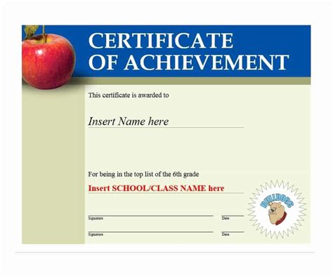 Certificate Of Accomplishment Template New 40 Great Certificate Of