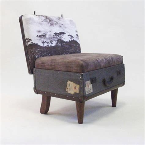 Beautiful Retro Modern Chairs Made With Old Suitcases