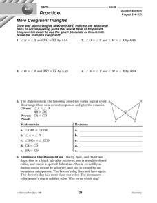Showing 8 worksheets for triangle congruency. More Congruent Triangles Worksheet for 10th Grade | Lesson Planet