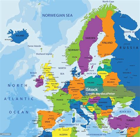 Cartina Politica Europa Vettoriale Cartina