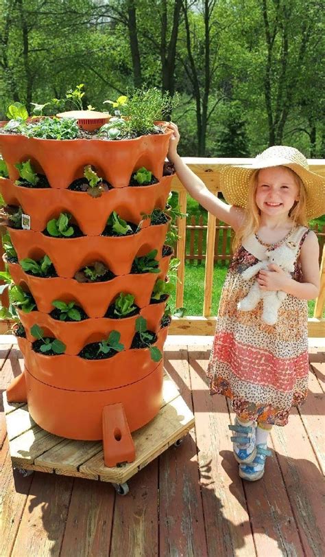 The Composting 50 Plant Accessible Vertical Garden Tower For Organic