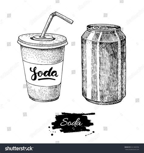 soda drawing hand drawn soda illustrations stock illustration 421460356
