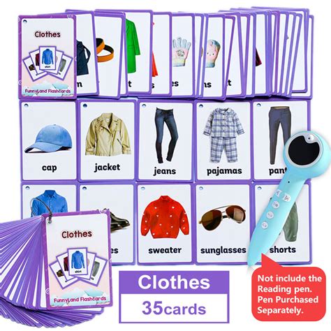 Clothes Costumes Cognitive English Flash Card Children Montessori