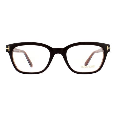 Tom Ford Eyeglasses Ft5207 047 Shiny Dark Brown Shiny Blonde Havana 49 Women Ebay