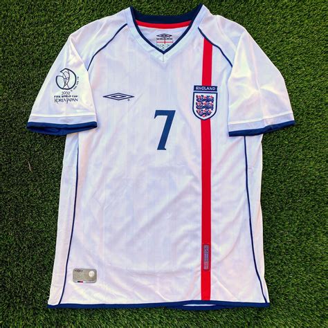 England 2002 World Cup Jersey Beckham Retro England Kit Wc Etsy