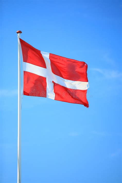 Denmark flags are made of 100% nylon and sewn to the same specifications as the u.s. Danish Flag With Blue Sky On Background Stock Image - Image of flying, europe: 33095011