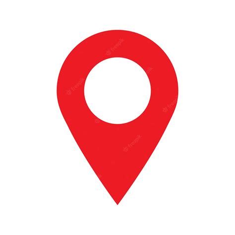 Premium Vector Pin Point Icon With Red Map Location Pointer Symbol