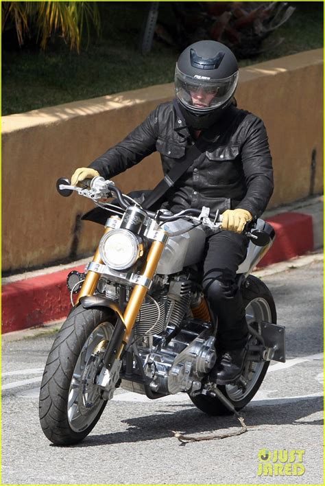 Brad Pitt Rides His Motorcycle Shiloh And Zahara Get Froyo Photo