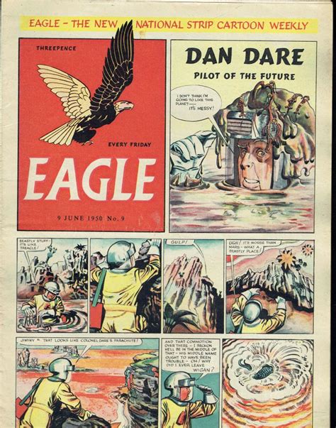 Eagle Uk Comic 9th June 1950 Vol 1 No 9 Dan Dare Tilleys Vintage