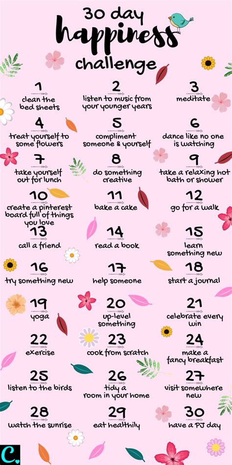Want To Know How To Be Happy Take This 30 Day Happiness Challenge