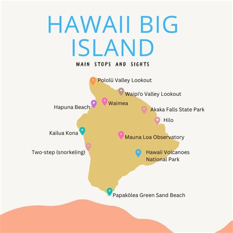 Printable Map Of The Big Island Hawaii