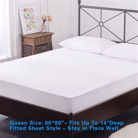 This lucid mattress protector will keep your mattress in good condition for as long as possible. Queen Size Waterproof Mattress Pad Protector Bed Cover ...