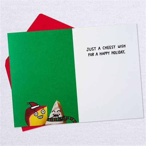 Cheesy Happy Holiday Wishes Funny Christmas Card Greeting Cards