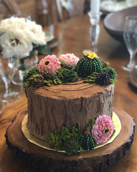 Make Fabulous Buttercream Succulents Make Fabulous Cakes School Simple Birthday Cake