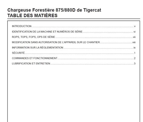 Tigercat CHARGEUSE FORESTIÈRE D MANUEL DUTILISATION PDF