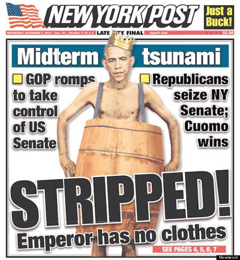 New York Post Front Page Shows A Naked Obama Stripped Of Control Huffpost