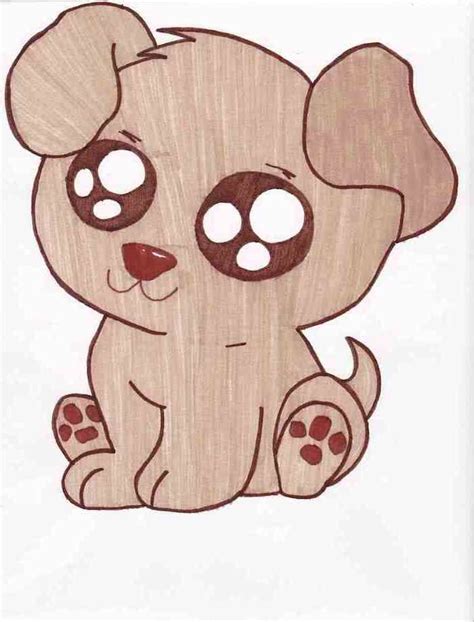 A Drawing Of A Dog With Big Eyes