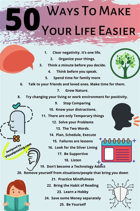 50 Ways To Make Your Life Easier Self Care
